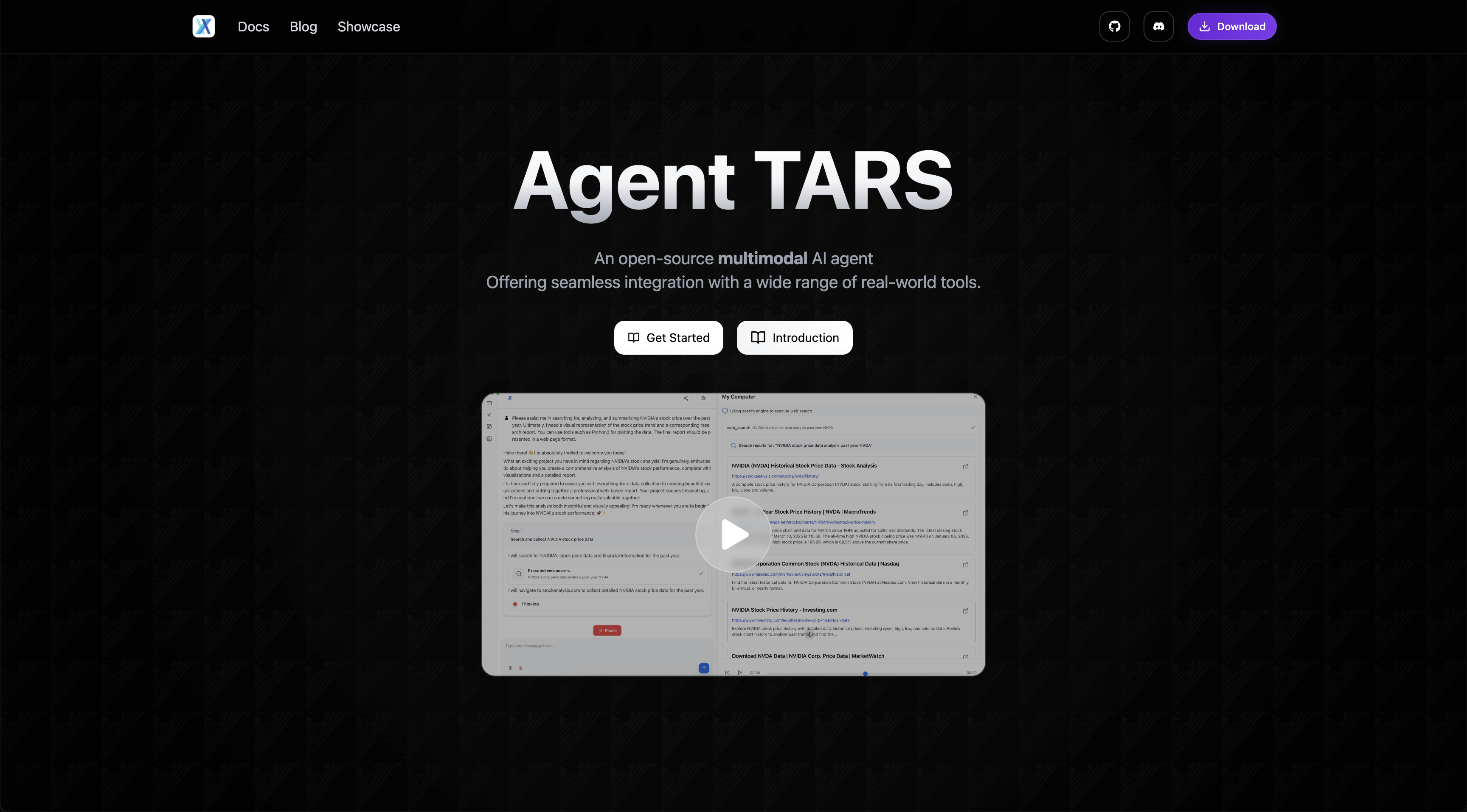 Agent TARS Home